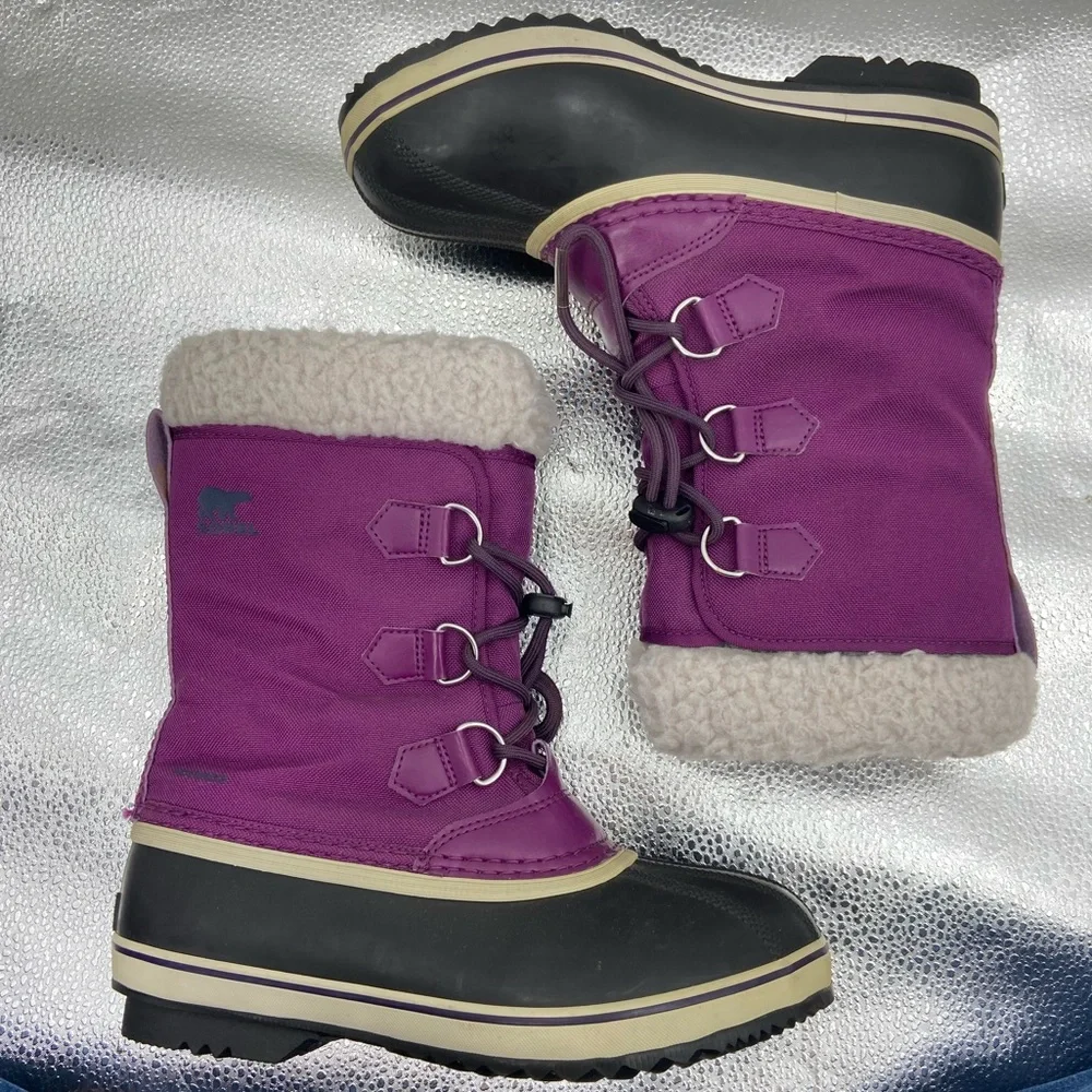 SOREL YOOT PAC™ Nylon Youth Waterproof Boot Purple 6